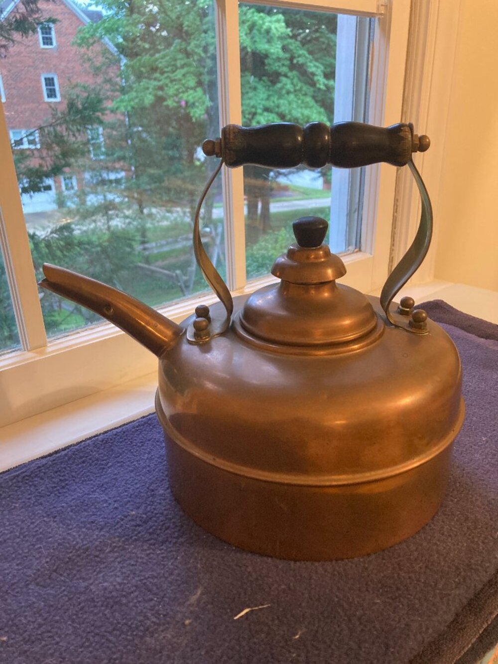 1930s Simplex Patent Whistling Solid Copper Tea Kettle England Reg 786743 Tested